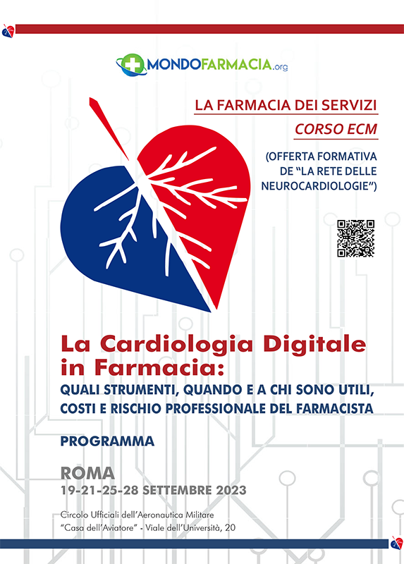 Programma La Cardiologia Digitale in Farmacia: quali strumenti, quando e a chi sono utili, costi e rischio professionale del Farmacista